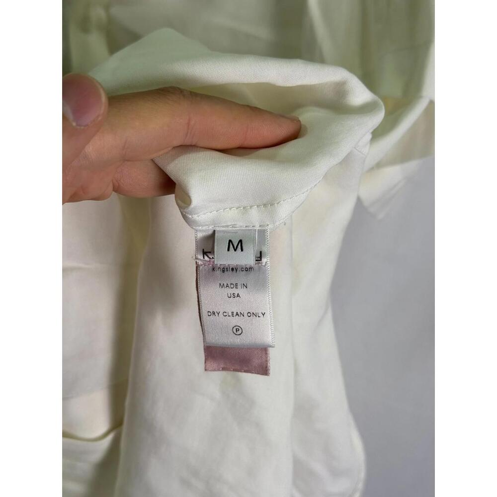 K.NGSLEY White Nes Shirt Dress Size M with Stains - Picture 10 of 10